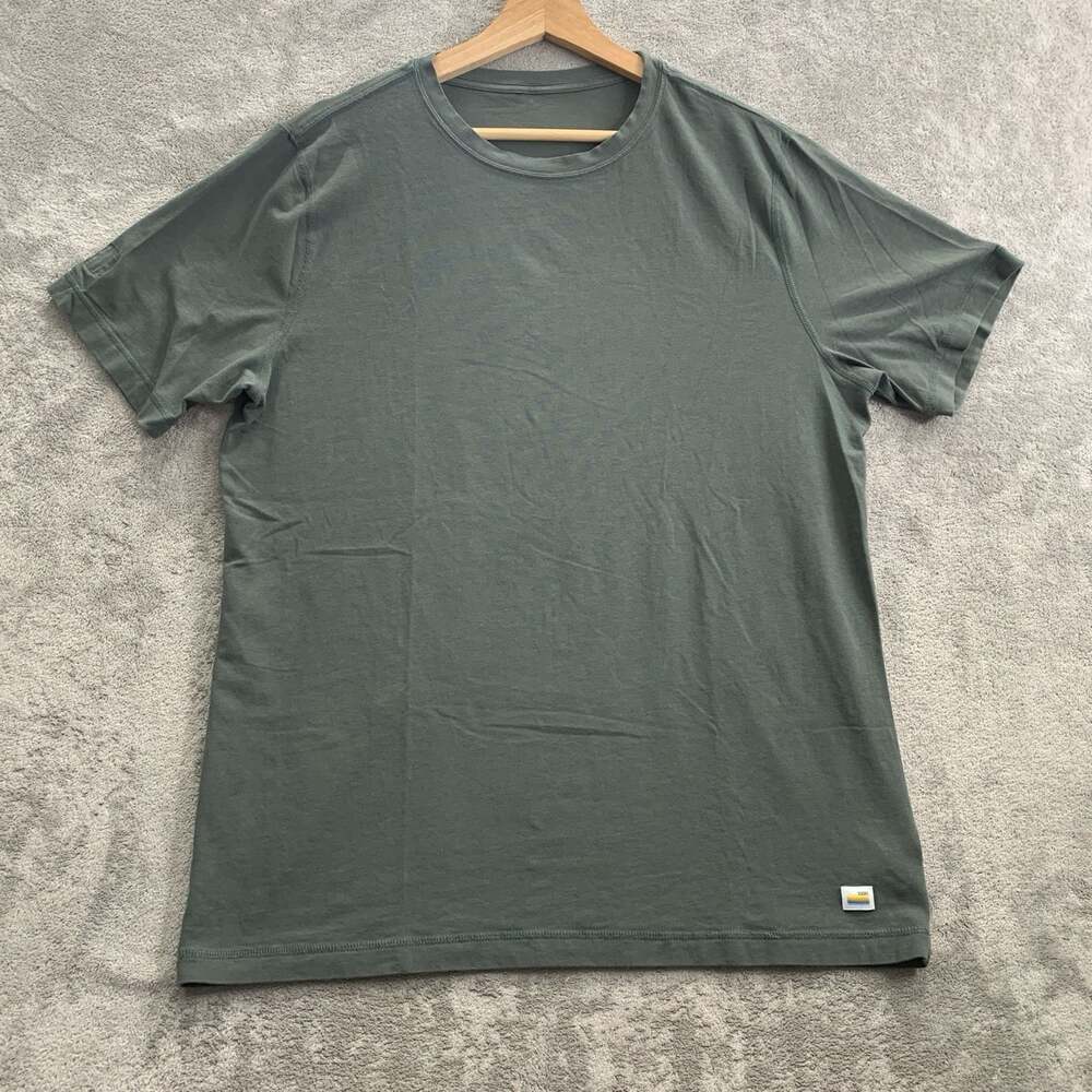 Vuori Shirt Men's Large Green Tuvalu Performance Pima Cotton Blend Tee V101